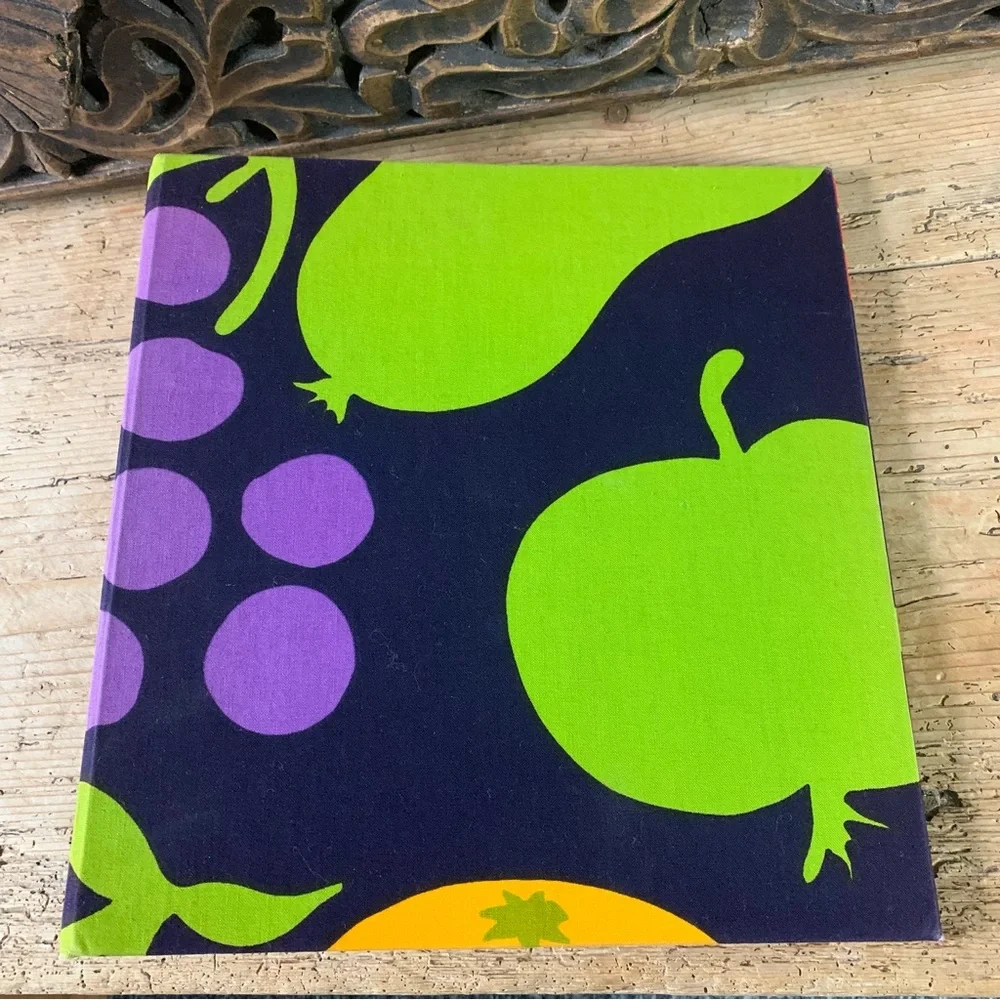 Rare Marimekko 3-Ring Three Inch Binder Tori Fruit Food Maija Isola Recipe Book